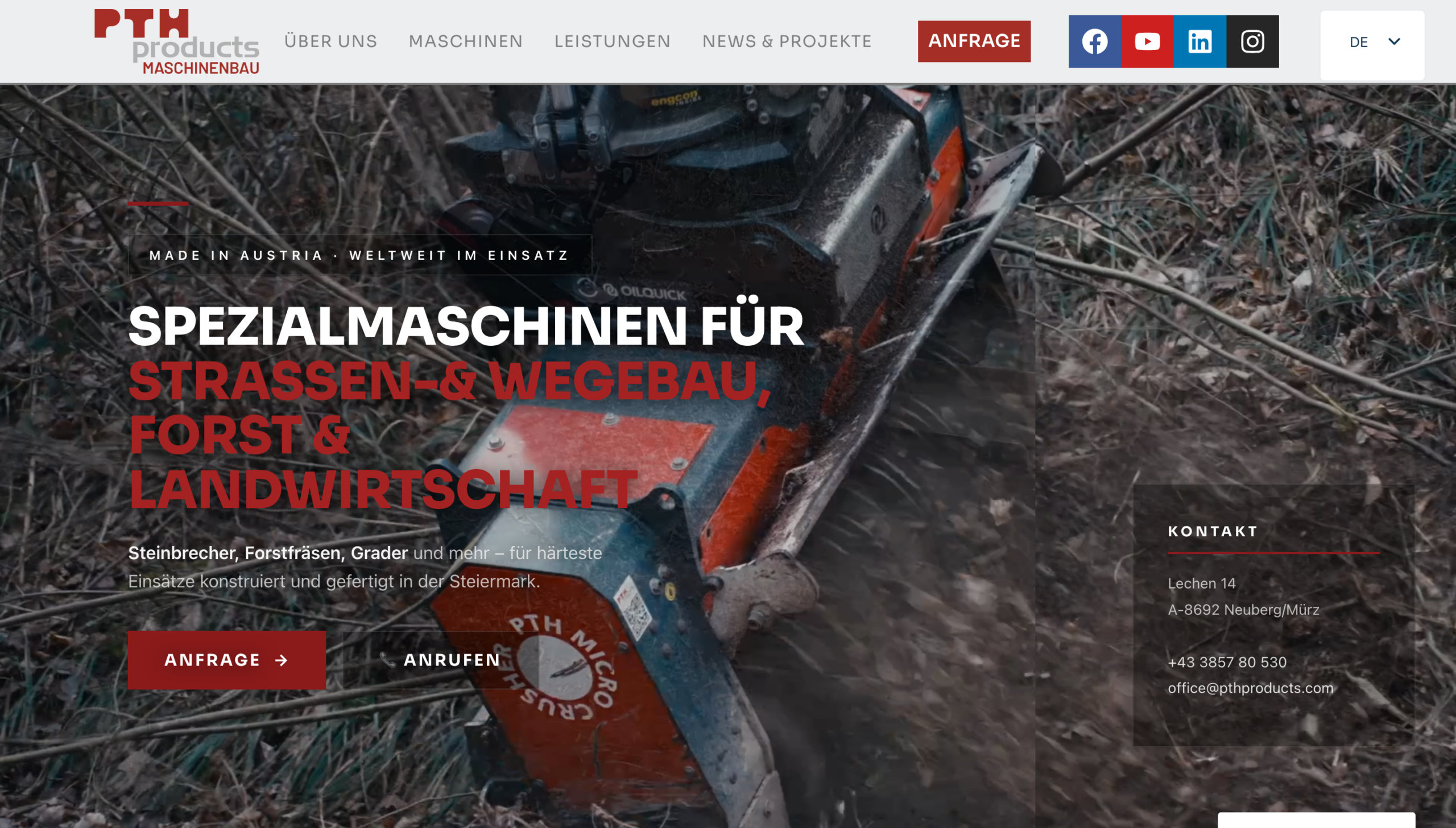 PTH Products: SEO und AEO fuer internationalen Maschinenbau