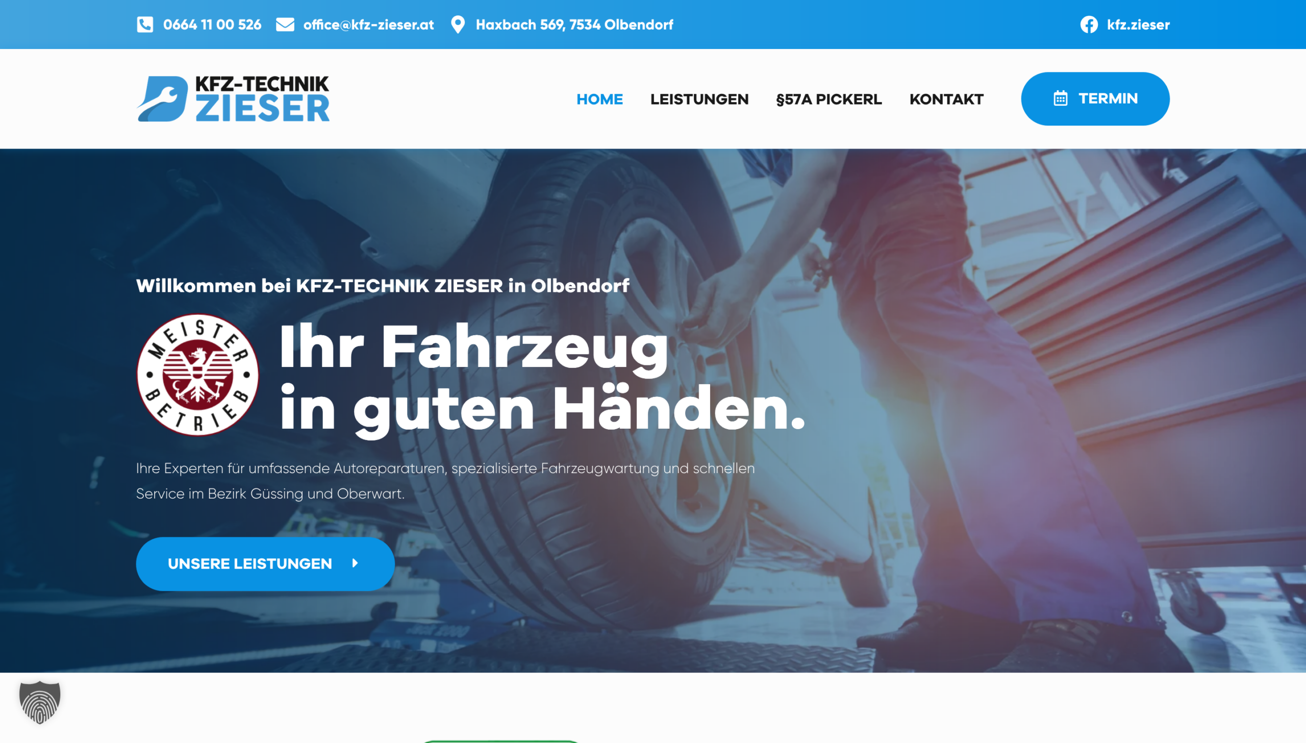 KFZ-Technik Zieser Website